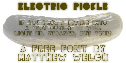 Electric Pickle font sample