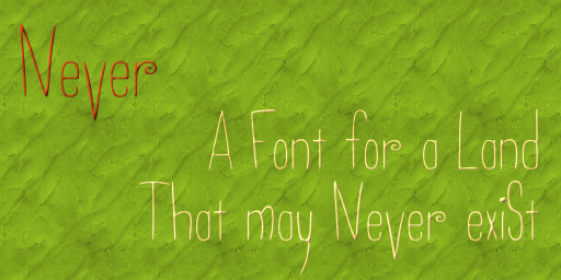 Never font sample