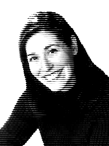 The photo now looks like a woodcut