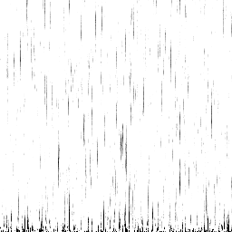 Mostly white, with a few random vertical dark lines