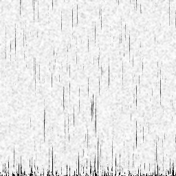 Vertical scratches combined with the slight noise layer
